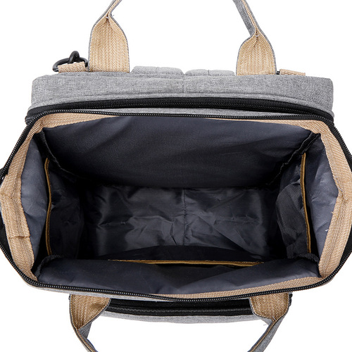 Cross-border new folding sleepable mother bag multi-functional baby mother bag nursing mother bag bottle backpack diaper backpack