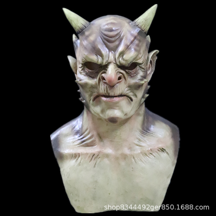 Cuerno monstruo máscara anciano máscara sombrero adulto horror máscara de Halloween nueva venta directa de fábrica