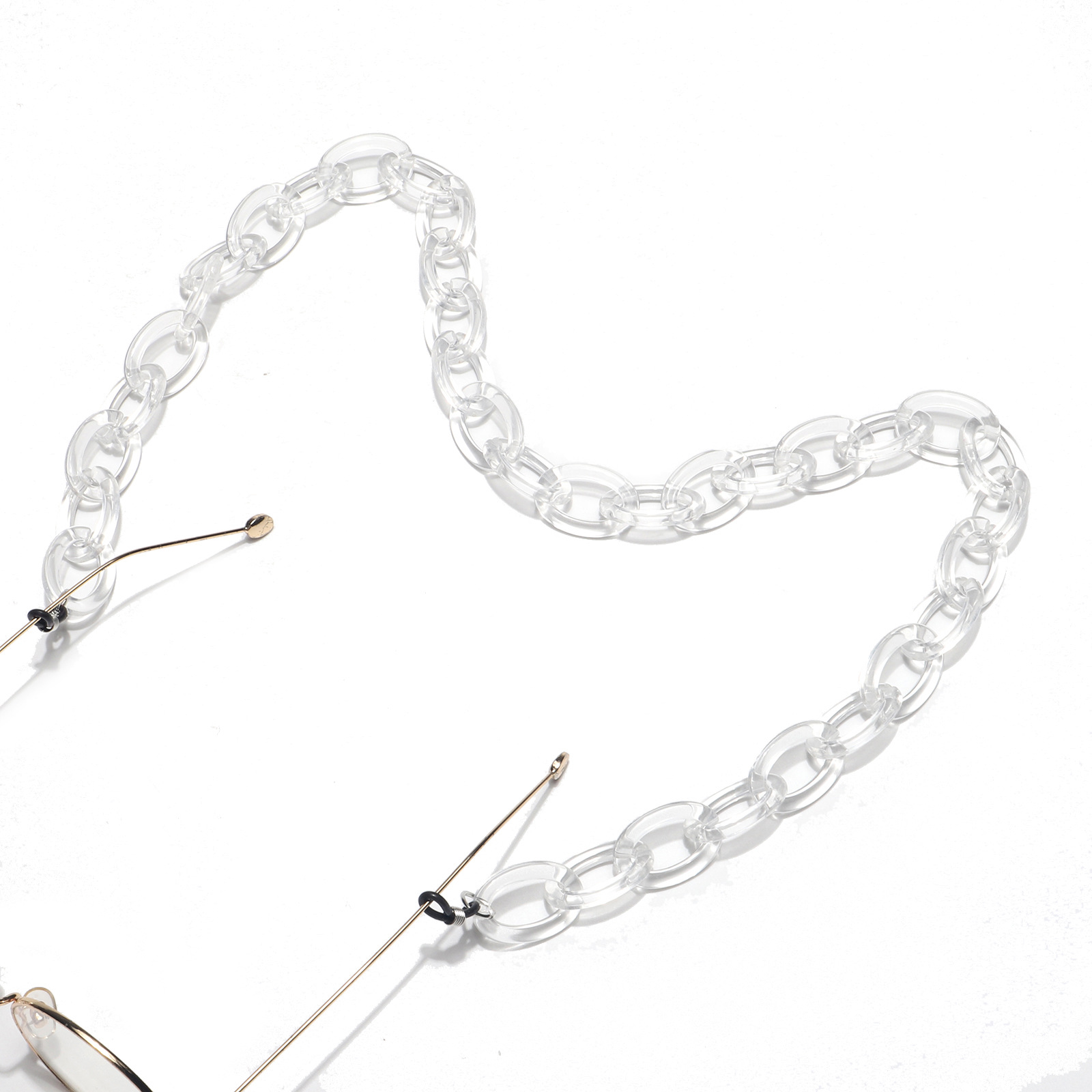 الراتنج الاكريليك البلاستيك متعدد الألوان بسيطة الأزياء نظارات سلسلة عدم الانزلاق نظارات حبل الجملة Nihaojewelry display picture 17