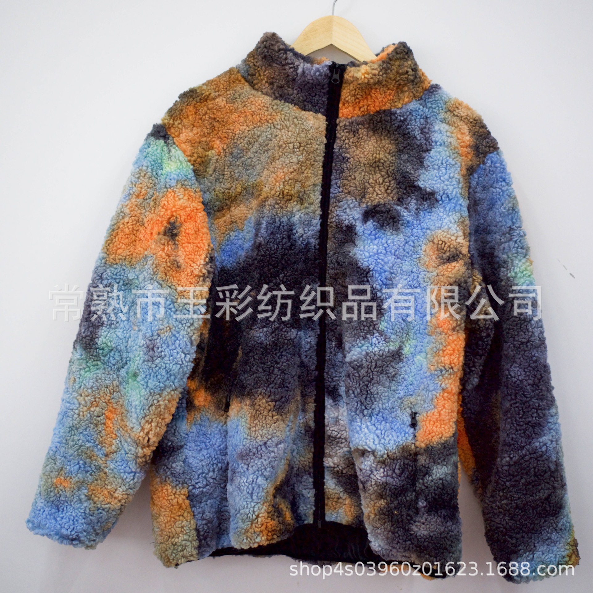 扎染泰迪绒 舒棉绒扎染 珊瑚绒扎染 流行毛绒外套扎染毛绒