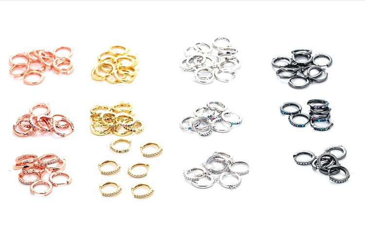 Earrings Classification 1 Pair Quantity Holiday Occasion 1 Pair Fashion Round Inlay Copper Zircon Earrings