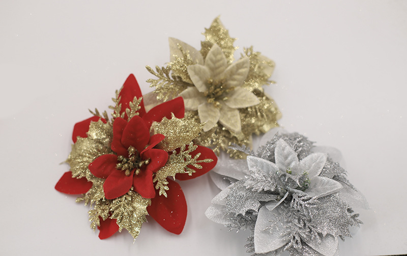 Christmas flower gold powder christmas m...