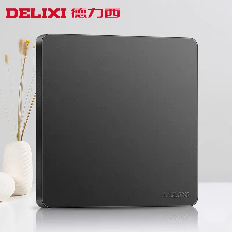 Wholesale switch socket, five-hole socket, gray panel switch, 16A three-hole wall switch, 217 gun-gray socket