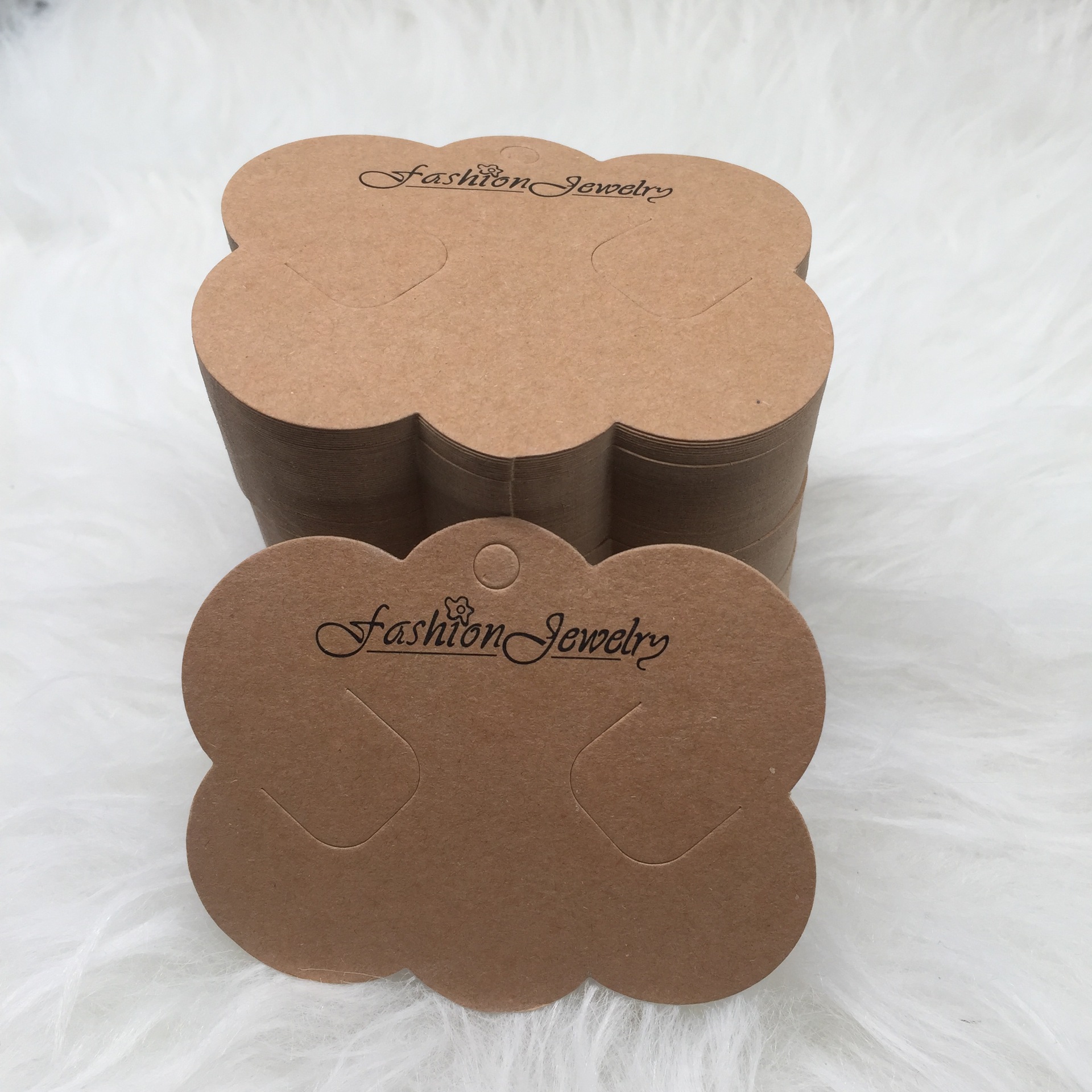 约200张一捆 发饰品包装白色牛皮纸卡头吊牌发卡发夹云朵卡纸批发