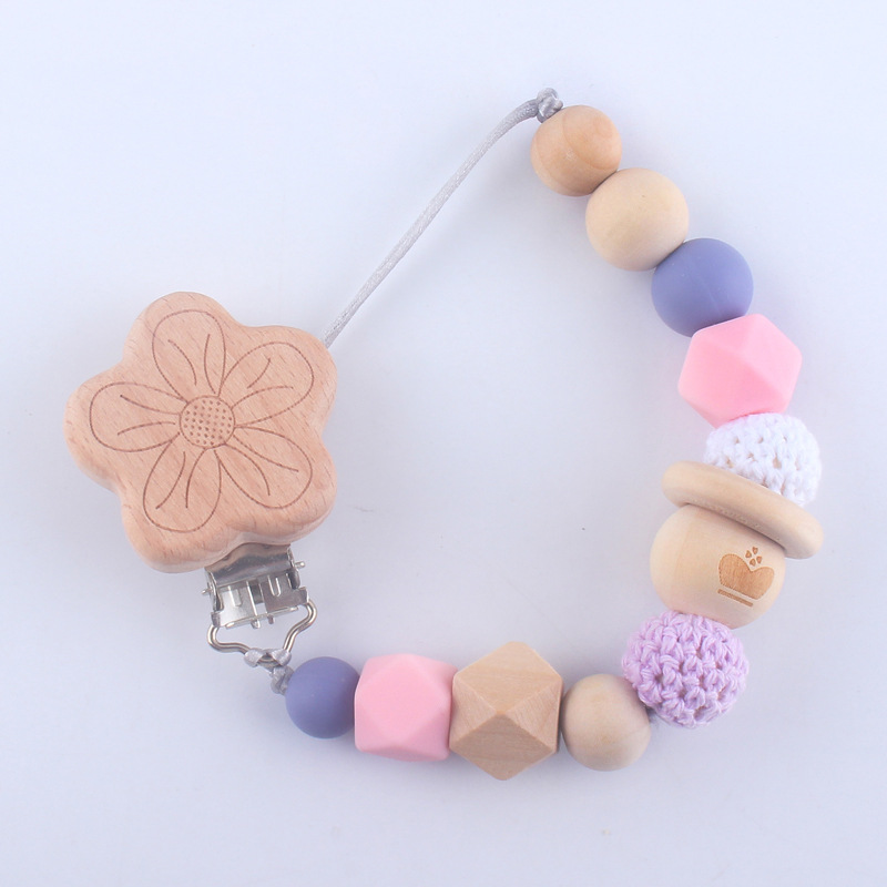 Nueva silicona chupete cadena bebé suministros mordedor anti-gota cadena Amazon AliExpress Comercio exterior chupete clip