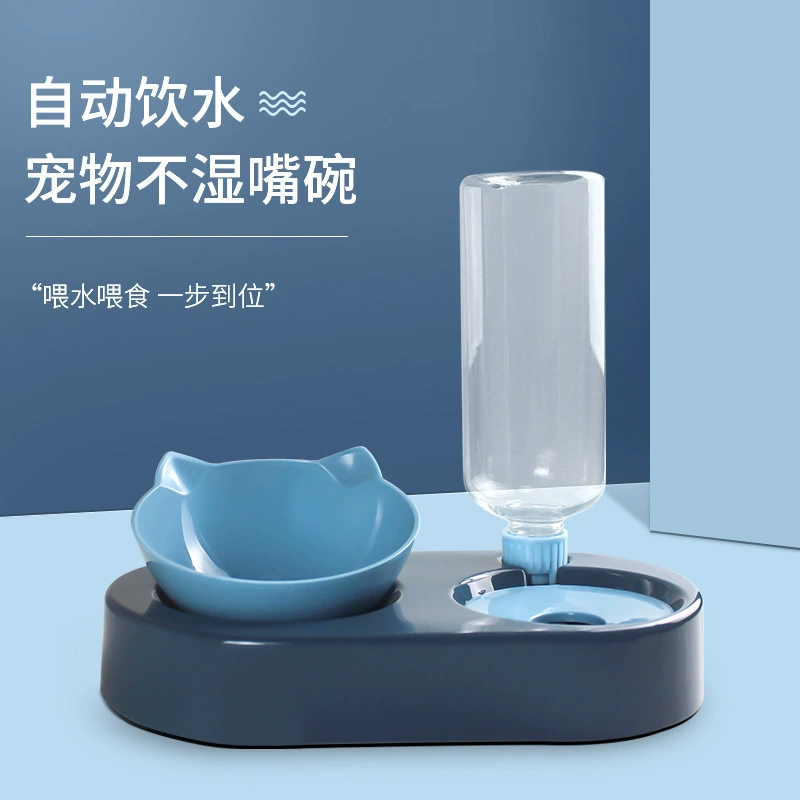 Миска для кошек миска для корма для собак принадлежности для кошек корм для кошек автоматическое кормление водой антидетонационный корм для собак двойная миска милый 6