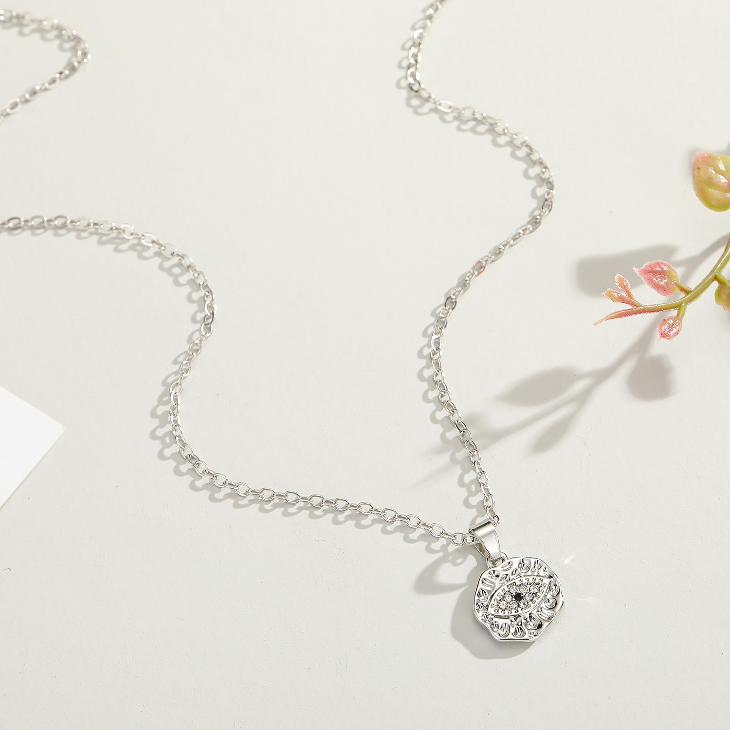 new original Turkish eye necklace point drill palm eye geometric pendant necklace womenu0027s neckla