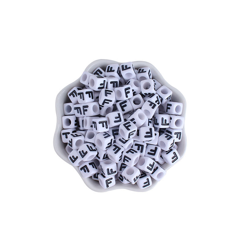 7mm plástico 26 inglés letras DIY creativo bebé nombre personalizado chupete cadena pulsera Accesorios