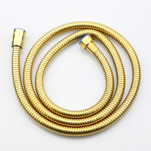 Golden stainless steel shower encrypted shower tube copper cap 4 points gold plated shower hose household manufacturers wholesale
