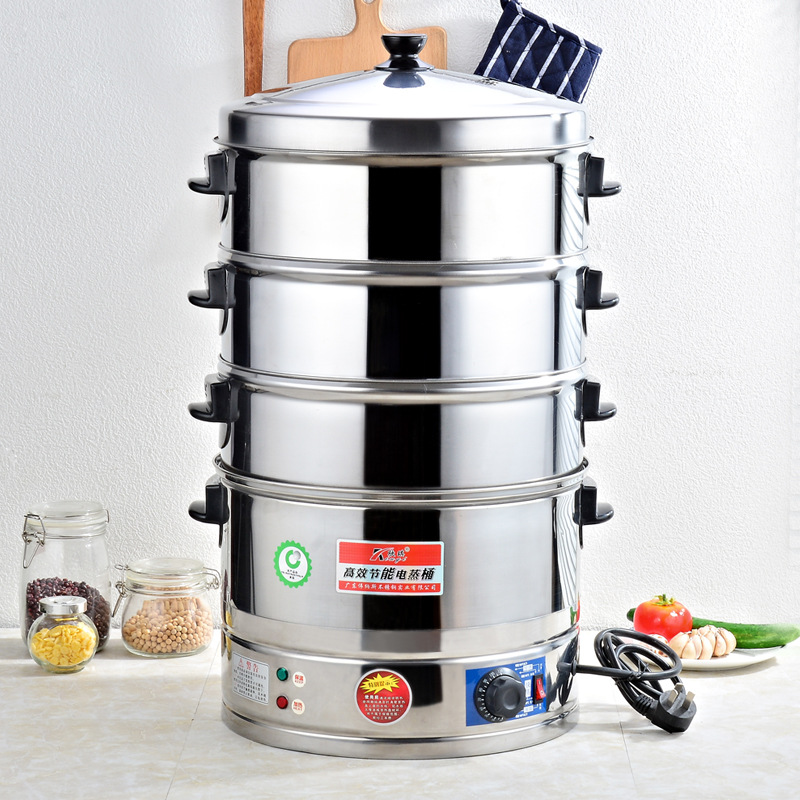 Factory wholesale Xin Qi energy conservation Steam charter Dumplings Steamer electrothermal Stainless steel Desktop commercial Steamed bread oven