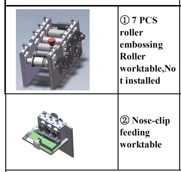 口罩机配件平面成人打片机机头鼻梁组折布轮成型片N95内置鼻梁