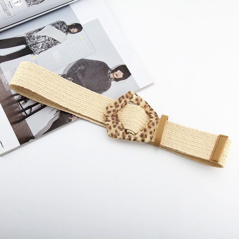 Holiday Occasion Ethnic Style Flower Leopard Plastic Women's Woven Belts