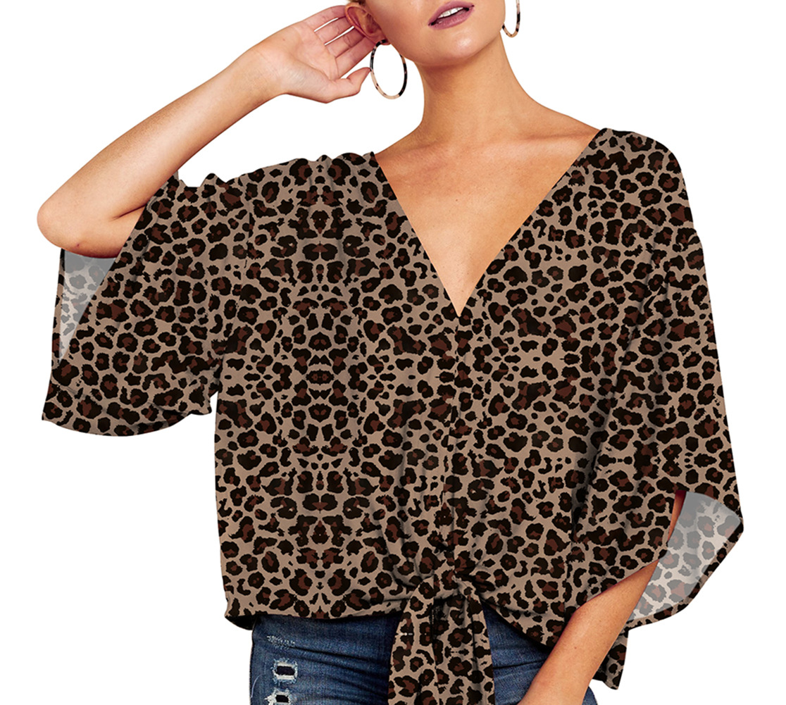 Women's Blouse Half Sleeve Blouses Elegant Printing Color Block display picture 42