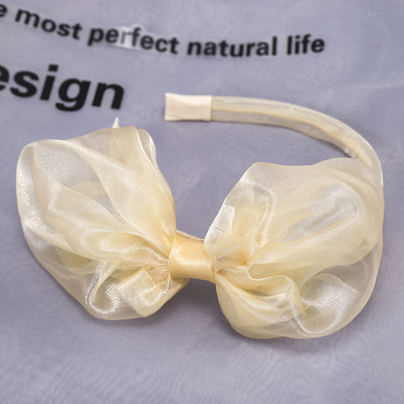 New Fashion Bright Silk Gauze Big Bow Tie Cheap Headband Wholesale display picture 9