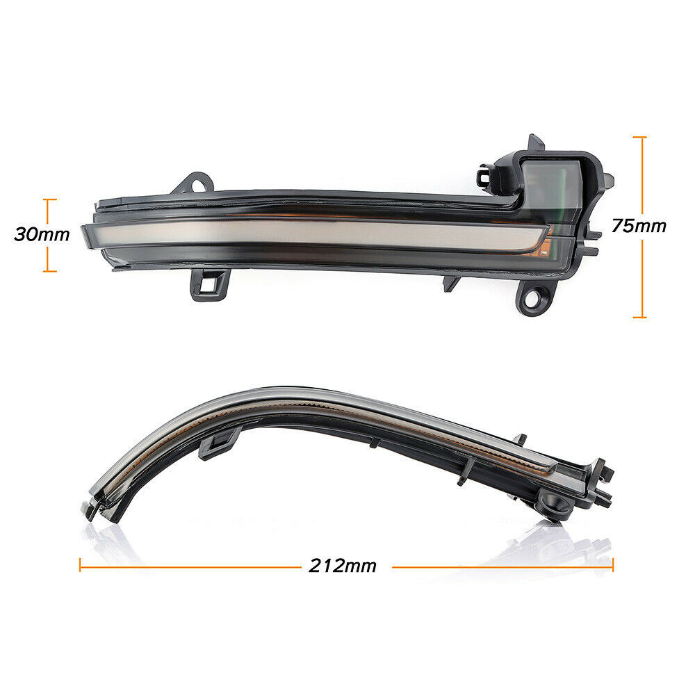 LED con luz de flujo para Volkswagen BMW espejo luz indicador VW Golf 7 Tuan espejo lateral ángulo amarillo