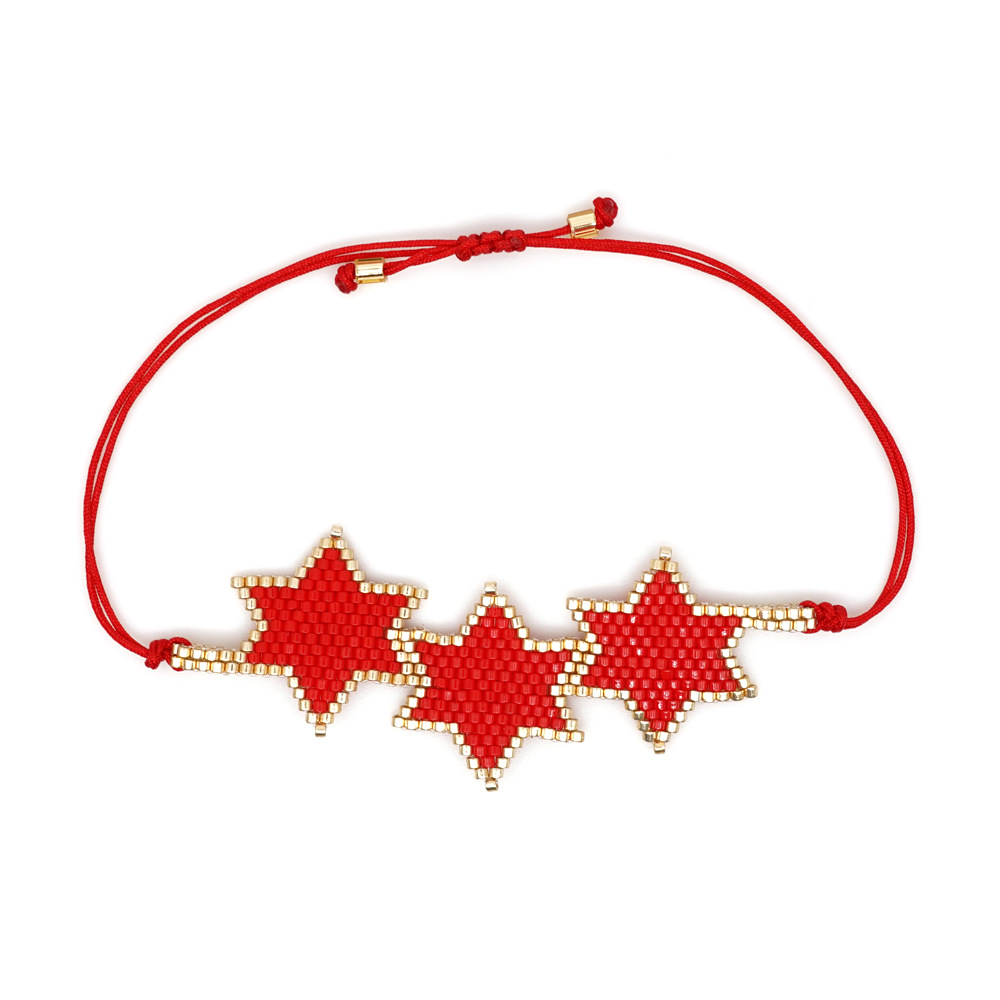 Nueva Pulsera De Patrón De Estrella Hexagonal Tejida A Mano Miyuki De Moda display picture 32