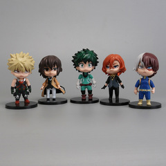 5 Hero Academy Anime Figures: Izuku Midoriya, Katsuki Bakugo, Shoto Todoroki - Collectible Toys