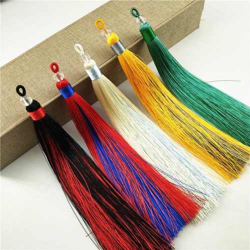 17cm long tassel pendant pendant tassel fan tassel accessories with loop ice silk tassel thread