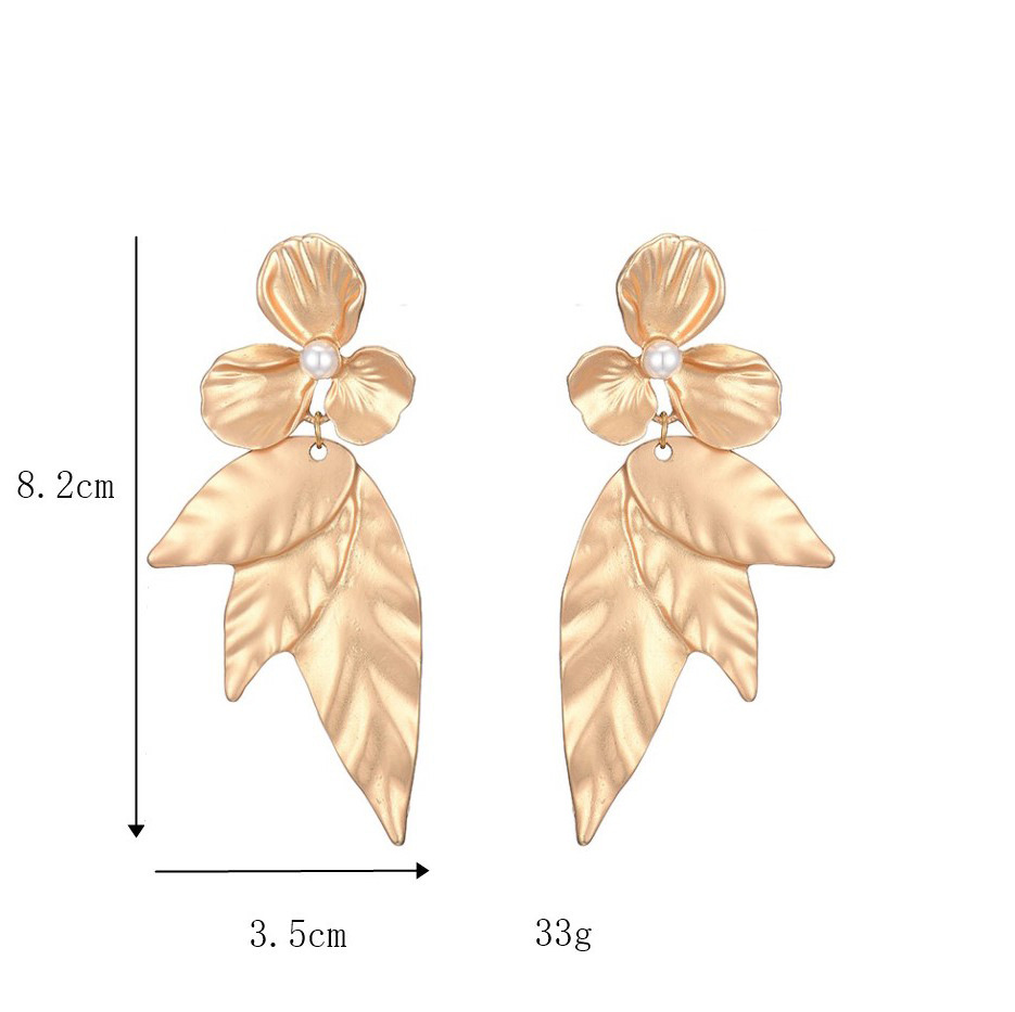 New Earrings S925 Pure Silver Earrings Simple Leaf Earrings Wholesale Nihaojewelry display picture 1