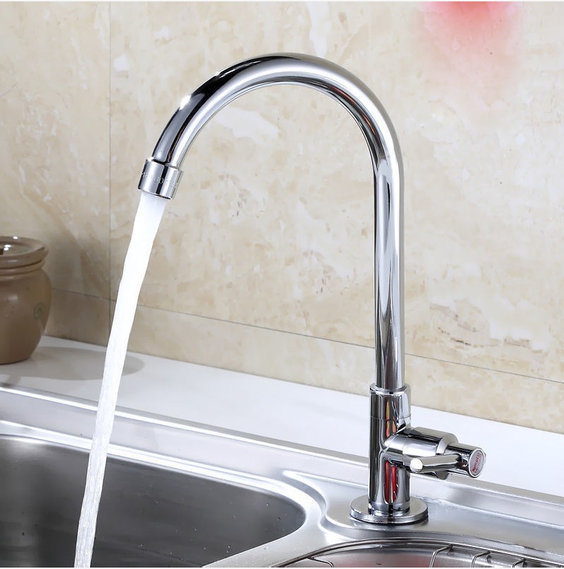 Kitchen single-cooling faucet, single-pipe cold water, full copper, 4-point stainless steel, sink, faucet, bathroom wholesale Application Scenario
