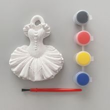 圣诞公主白坯石膏娃娃填色DIY涂鸦上色 手工彩绘陶瓷颜料玩具环保