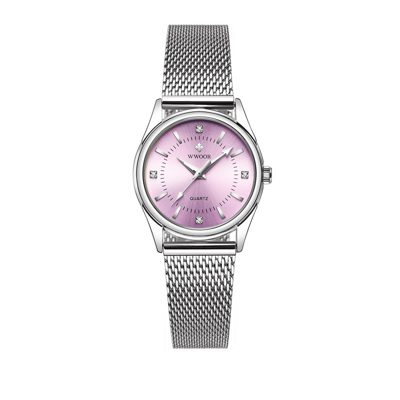 WWOOR celebración amor nuevo reloj de cuarzo casual de las mujeres calendario impermeable rhinestone reloj cabeza casual Bowl reloj 8852