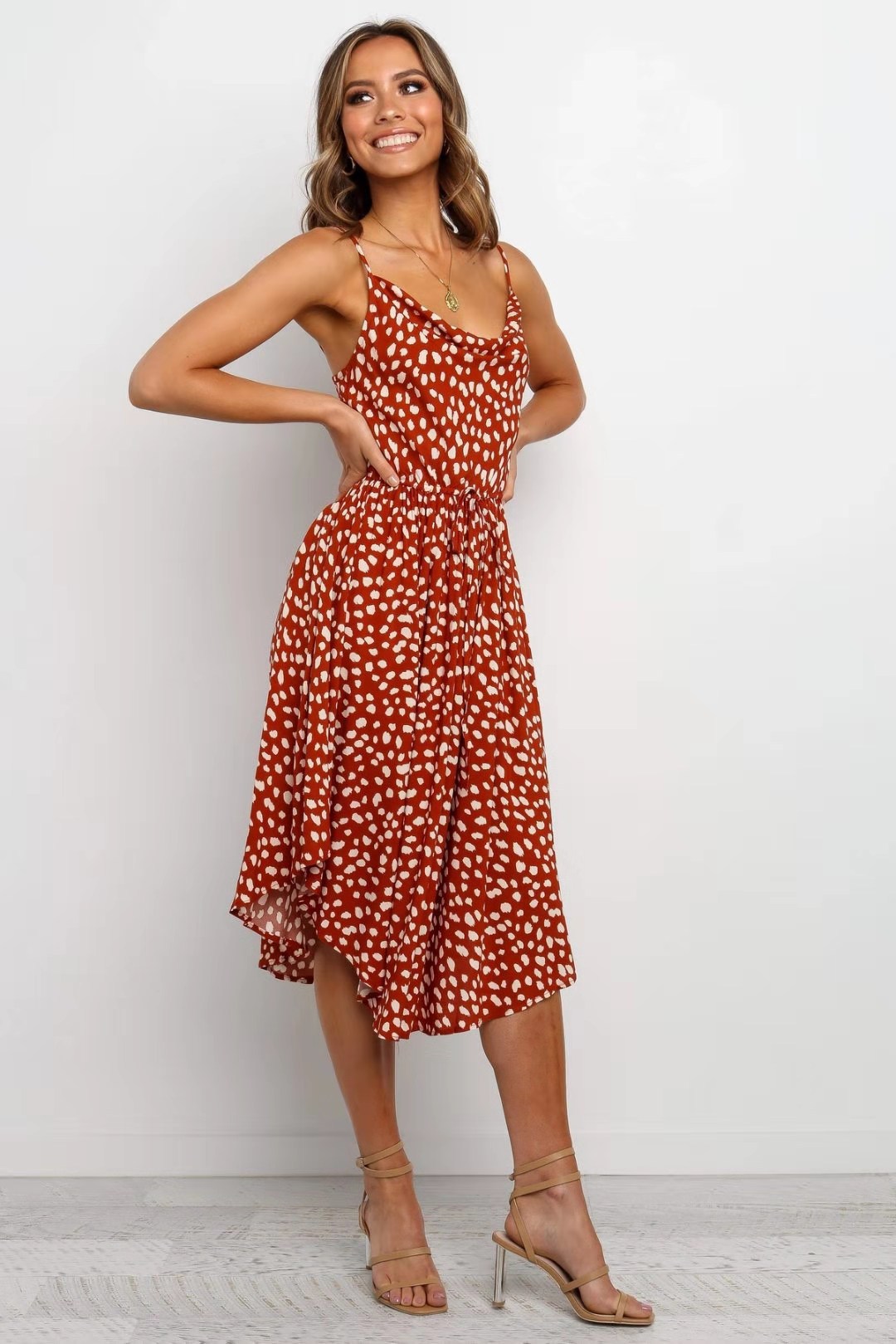 new dress holiday style printed skirt NSYD3902