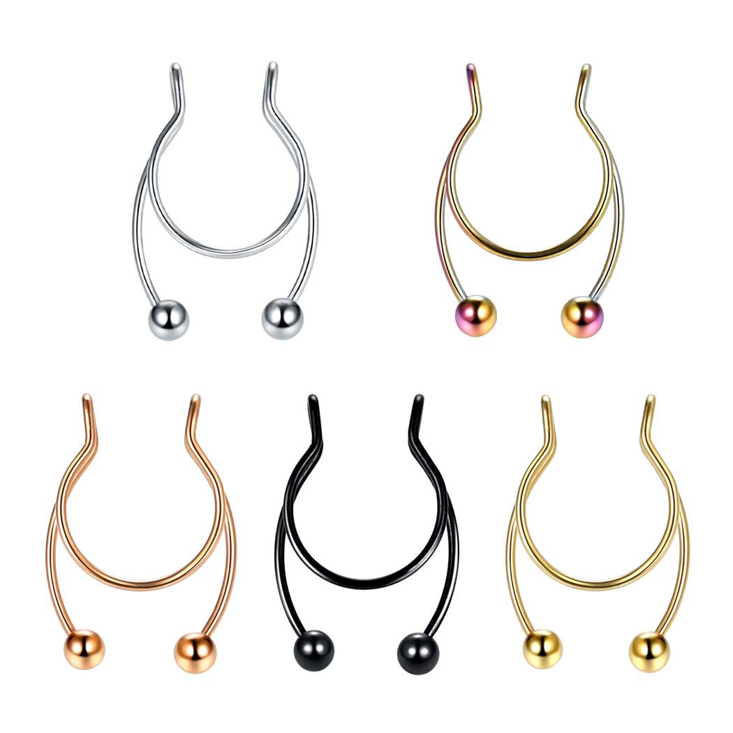 Fashion U Shape Stainless Steel Plating Nose Ring 1 Piece