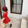 Overall, tights, dress, summer clothing, Korean style, for 3-8 years old