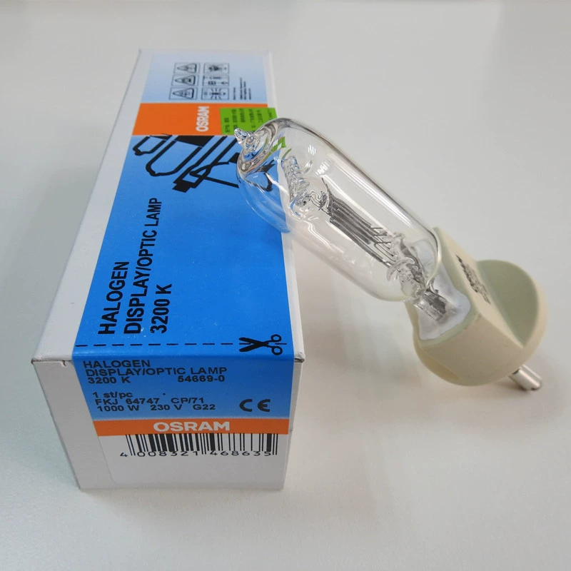 Лампа галогенная Osram Osland 64747 CP/71 230В1000Вт G22, одиночная контура для фото и видеосъемки