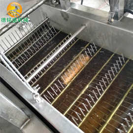 客户现场实拍油条油炸机图片 波轮式自动翻面油条全自动生产线