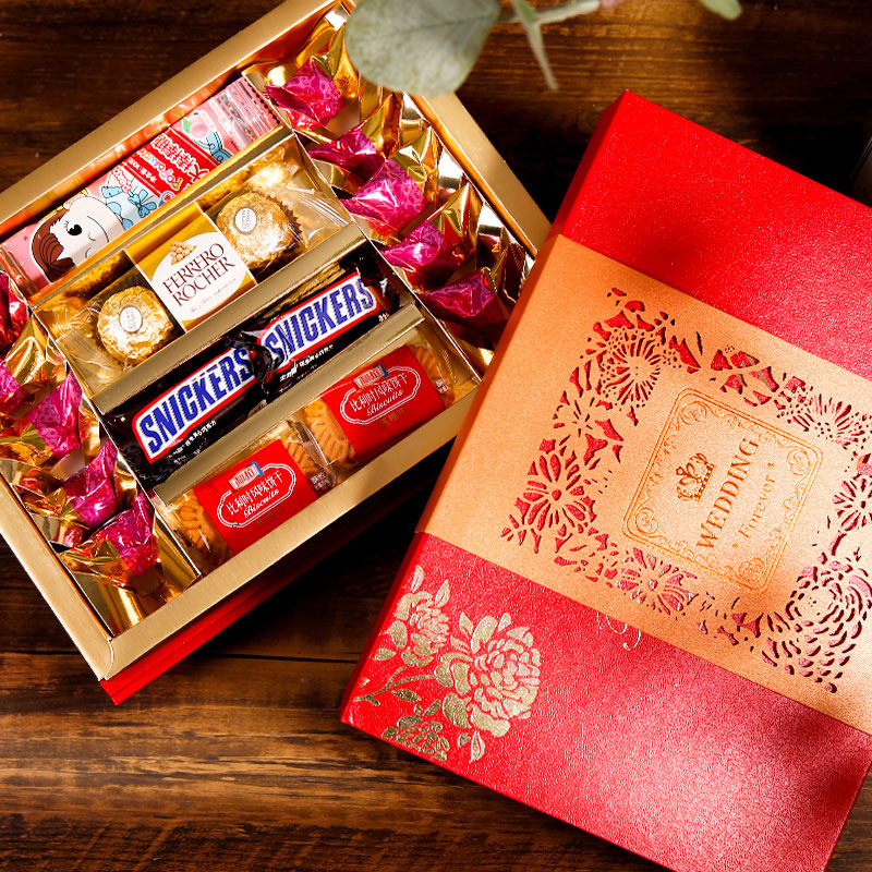 Chinese style wedding Bridesmaid Wedding Favor Chinese style Candy Gift box finished product Sugary originality Engagement