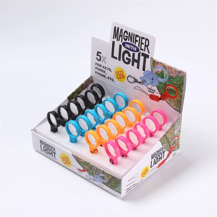 Увеличительное стекло светодиодное с подсветкой HD Детский Студент для чтения мини портативный кулон для мобильного телефона пластик оптом