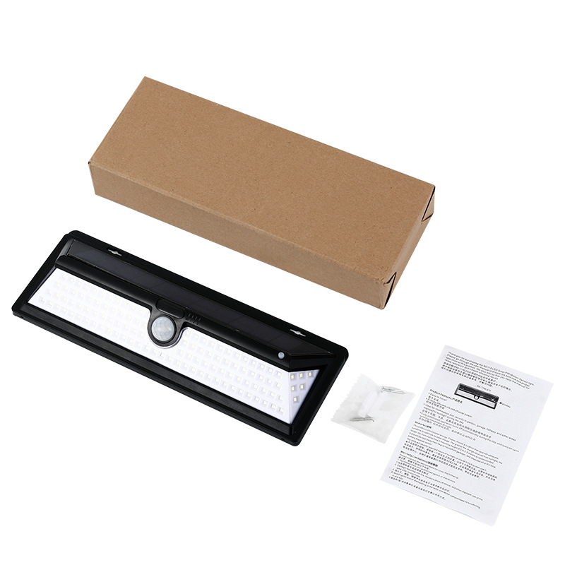 Amazon caliente lámpara de pared solar 118led lámpara de jardín de inducción del cuerpo humano lámpara de jardín de iluminación solar al aire libre