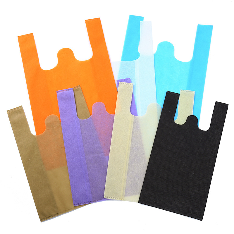 无纺布背心袋可印LOGO服装超市购物手提袋定制广告礼品无纺布袋详情图3