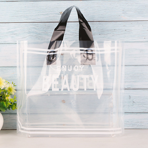 Bolsa de mano, bolsa para ropa, bolsa con logotipo impreso personalizado para ropa, bolsa de regalo, bolsa de cosméticos de plástico engrosado y duradero