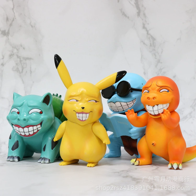 Плохой Pokémon большой незначительный Пикачу джини черепаха маленький огненный дракон Мияова семя автомобильная подвеска ручной запуск модели