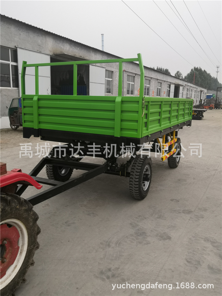 坚固耐用型拖拉机挂斗 双轴载重3-5吨拖车  小麦玉米运输车