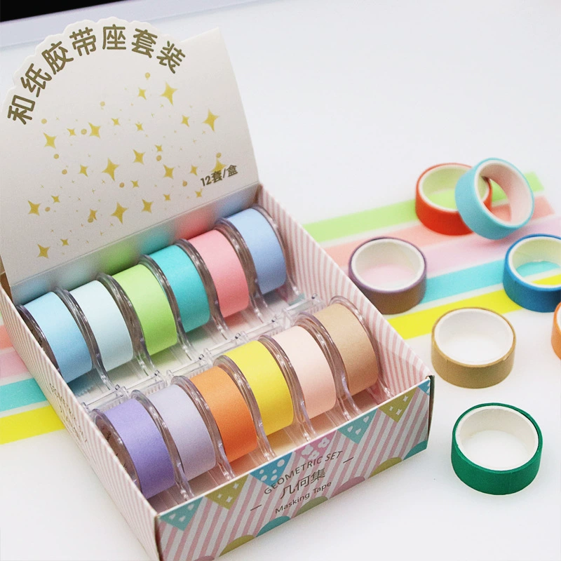 胶 纸 纸 讫 讫 讫 讫 set handbook decorative sticker cutter DIY macaron color gift sticker