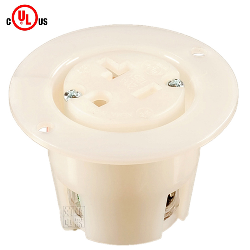 J-504 NEMA 5-20 Flanged暗装插座 延长线插座 UL美国工业连接器