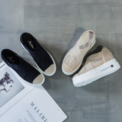 Women's Waterproof Fisherman Shoes with Invisible Heel Lift 2024 New Summer Thick Sole Loafers Slides for Lazy People Small Sizes 31 32 33 Celebrities' Favorites