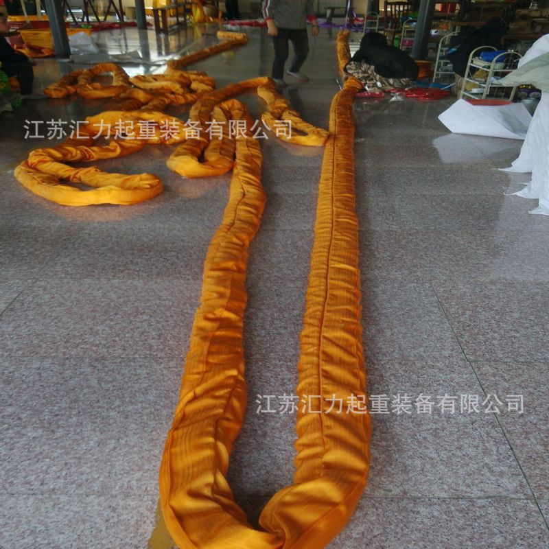 两头环圆形吊带80t*8m 两头扣柔性吊带80t*16m 高强涤纶材质
