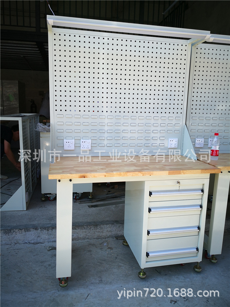 重型榉木钳工工作台操作台实验桌打包检验台模具台机床实木维修桌