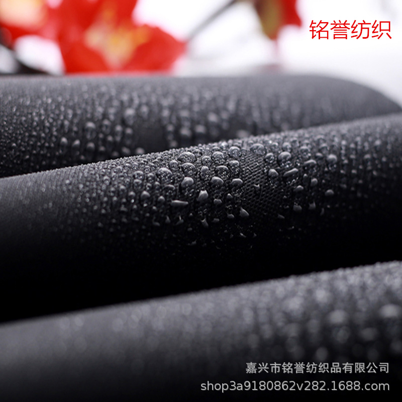 牛津布黑色420D二刀PU水压1万涂银户外帐篷面料BBQ罩子家具罩子。
