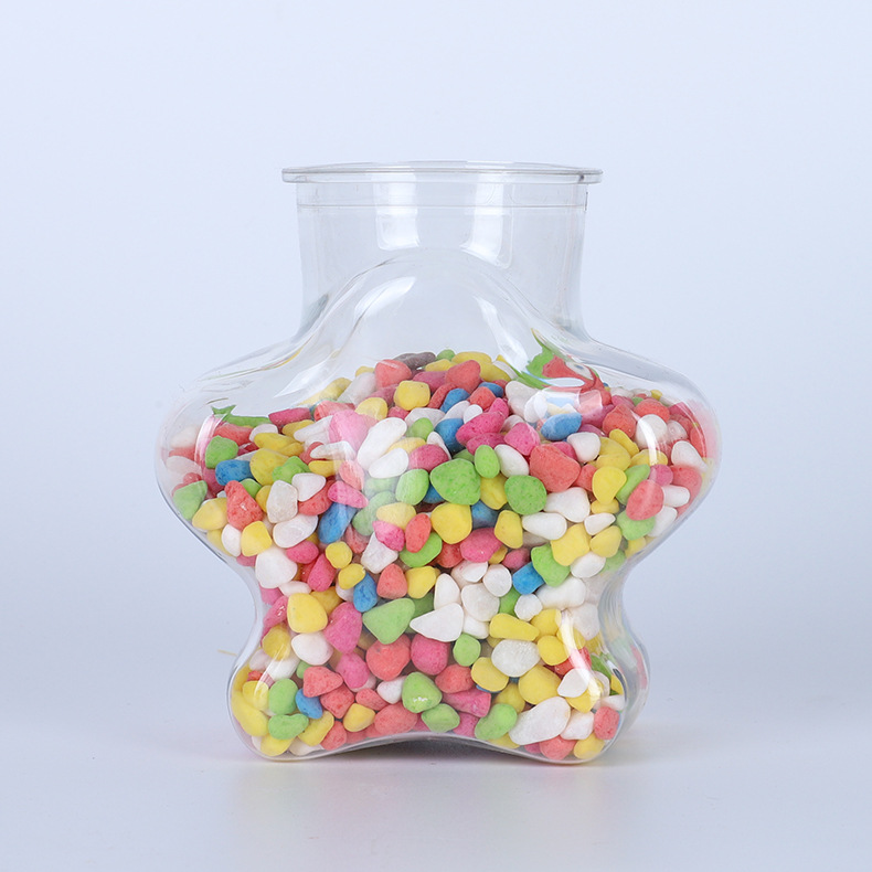 Fábrica al por mayor transparente de plástico para mascotas creativo DIY deseando botella de caramelo hecha a mano Arco Iris nebulosa estrella suerte botella vacía