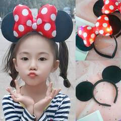 Mickey Luminous Headband Minnie Headband Flashing Children's LED Lighted Hair Accessory Mickey Mouse Colorful Light Headband Hot Sale