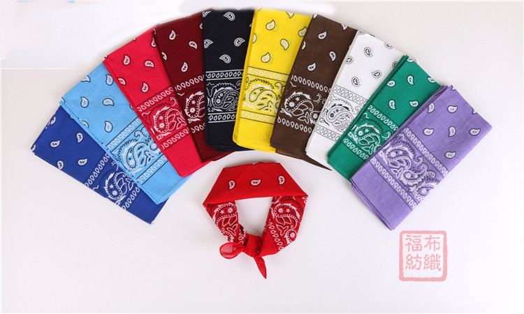 54cmbandana cotton hip-hop printed headscarf riding cotton square scarf outdoor sun mask can be processed
