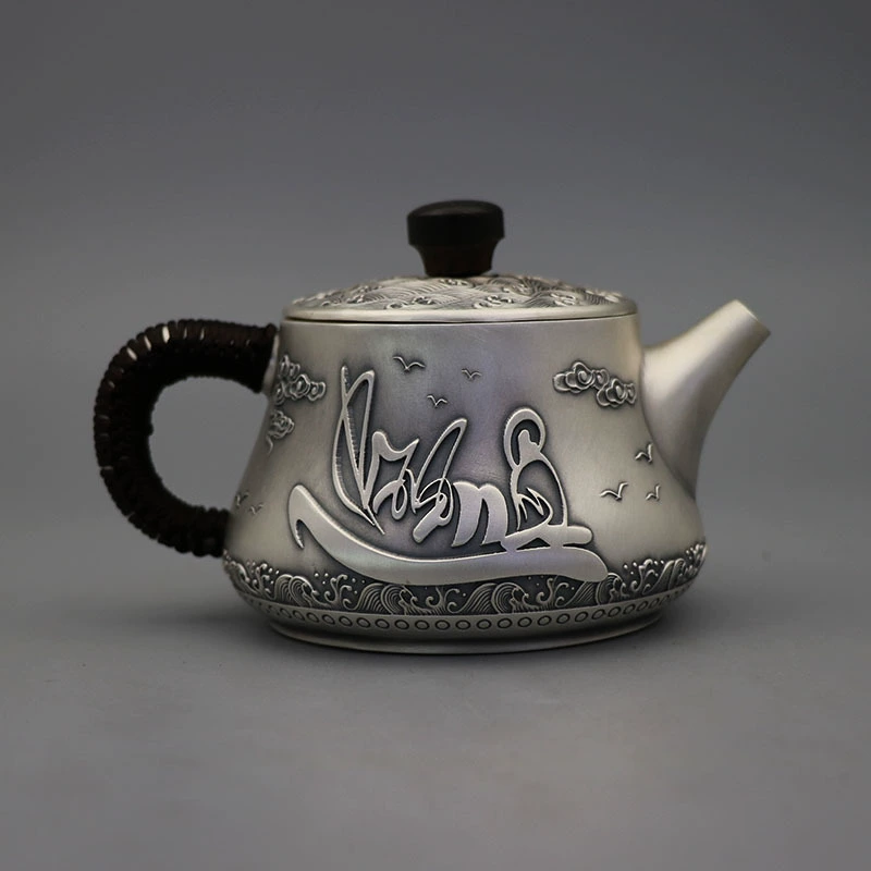 Teapot, tea set, cigarette holder, 999 volume, silver 999 sample