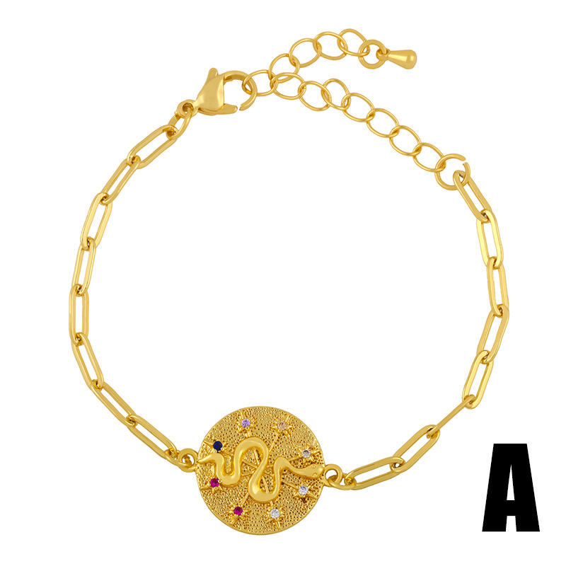 Bracelet Simple Ajustable En Forme De Serpent En Diamant display picture 4