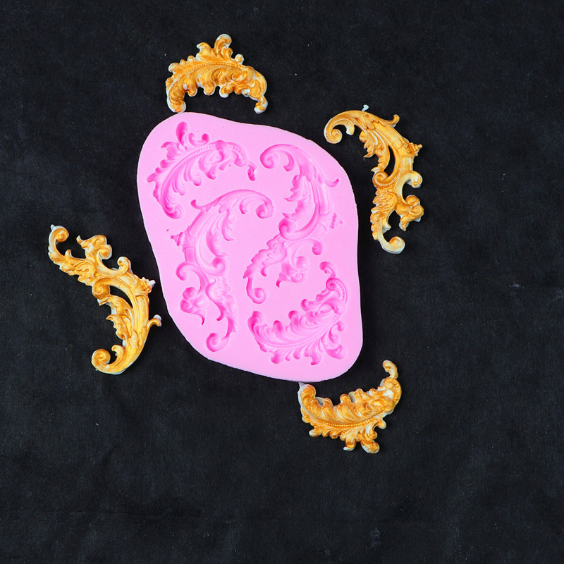 Molde de silicona fondant molde de pastel de alivio europeo decoración de la torta molde de chocolate molde de cocción ritmo seco